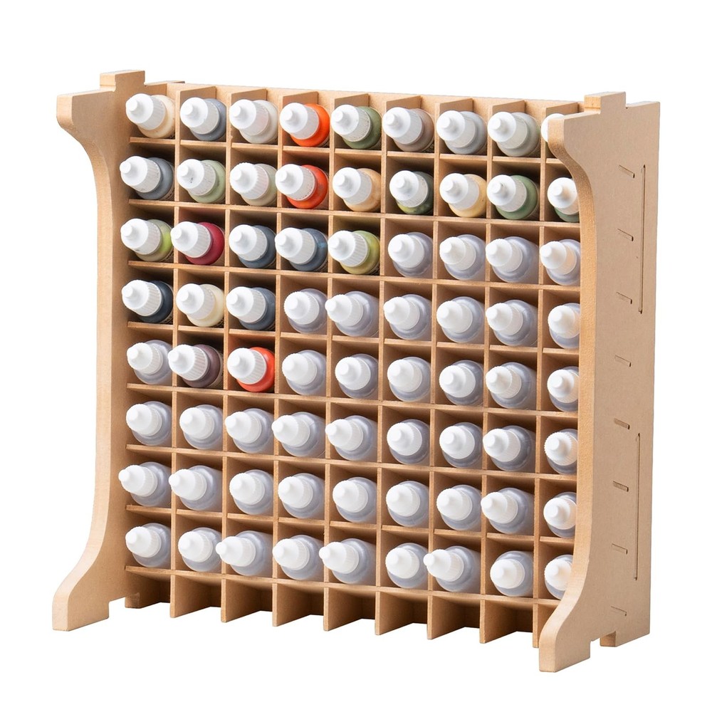 Large Capacity Plastic Model Tool Storage Paint Rack - Holds 72 Pieces, Compa...