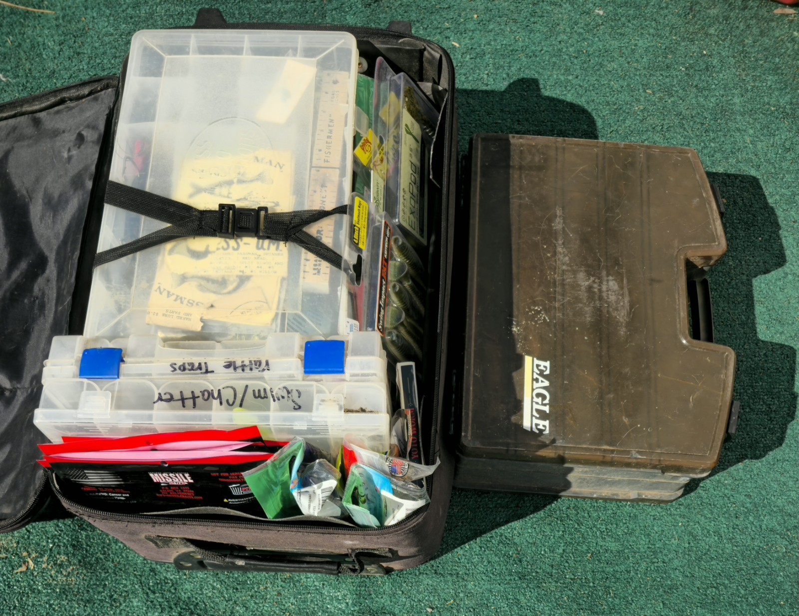 Fishing Tackle Lot Rapala Crankbaits, Worms, Hooks, New & Used Some New Vintage