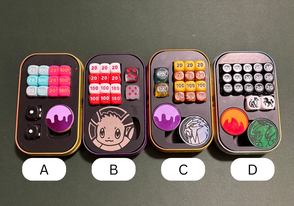 Pokemon Mini Tin Insert -Organize Your TCG Playspace, Great For Counters & Dice!