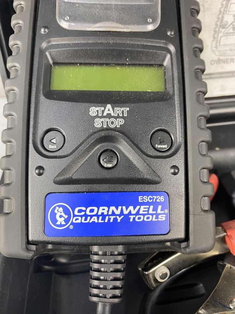 Cornwell ESC726 digital battery and electrical system analyzer With Book & Case