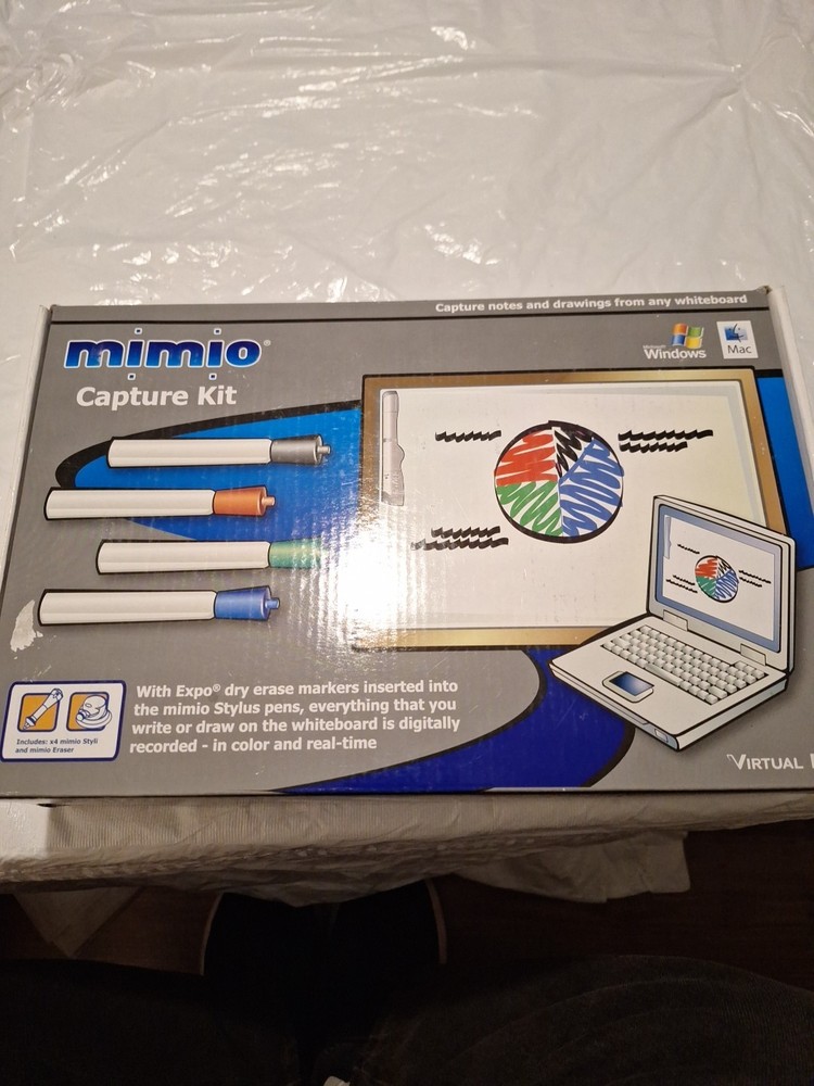 MIMIO USB INTERACTIVE WHITEBOARD CAPTURE KIT With VIRTUAL INK . New In Open Box.