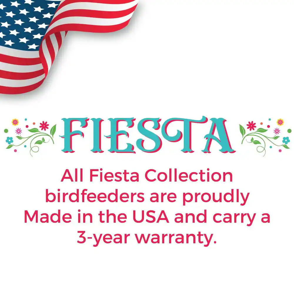 Fiesta Green Cottage Plastic Birdfeeder