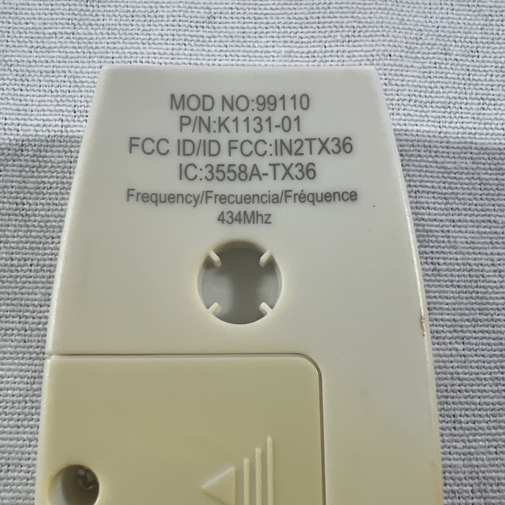 Hampton Bay K1131-01 Hunter Universal Ceiling Fan Remote Control 99110