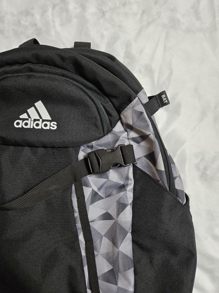 Adidas Backpack Bat Pack Baseball Softball Equipment Black Gray EUC