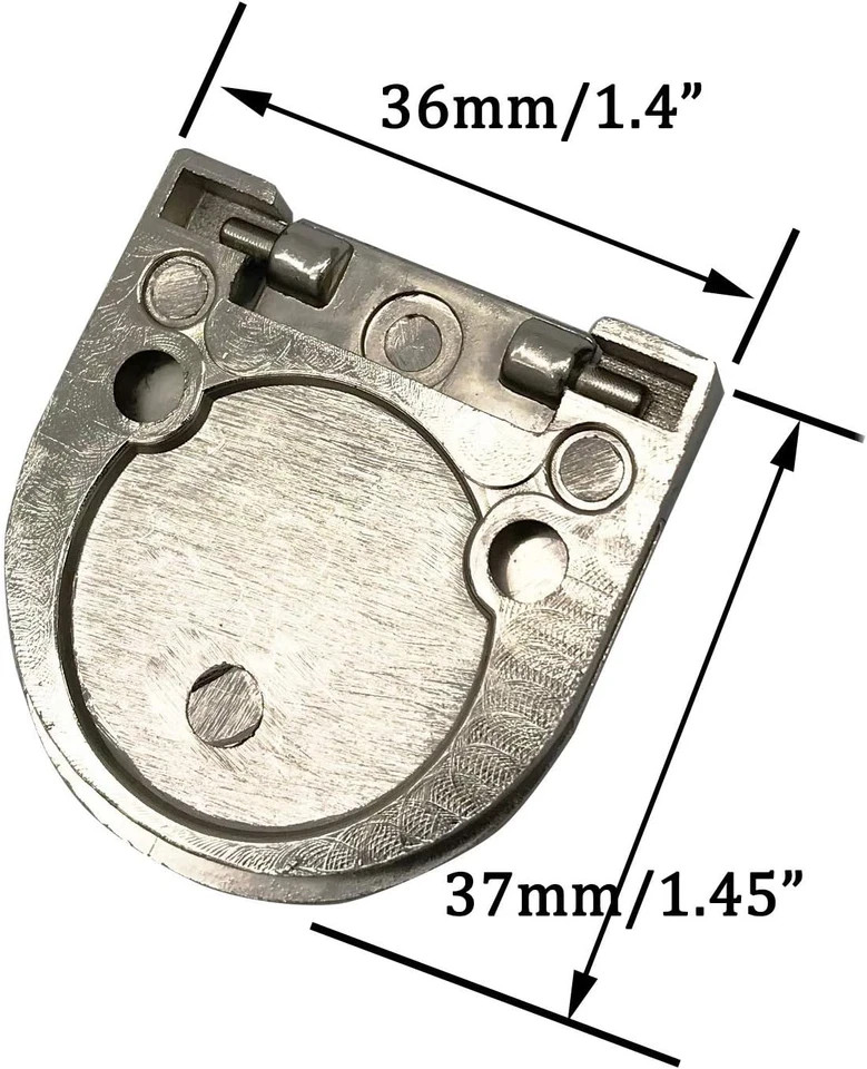 Cupboard Drawer Flush Mount Pull Ring Handle Knob Silver Tone 4Pcs