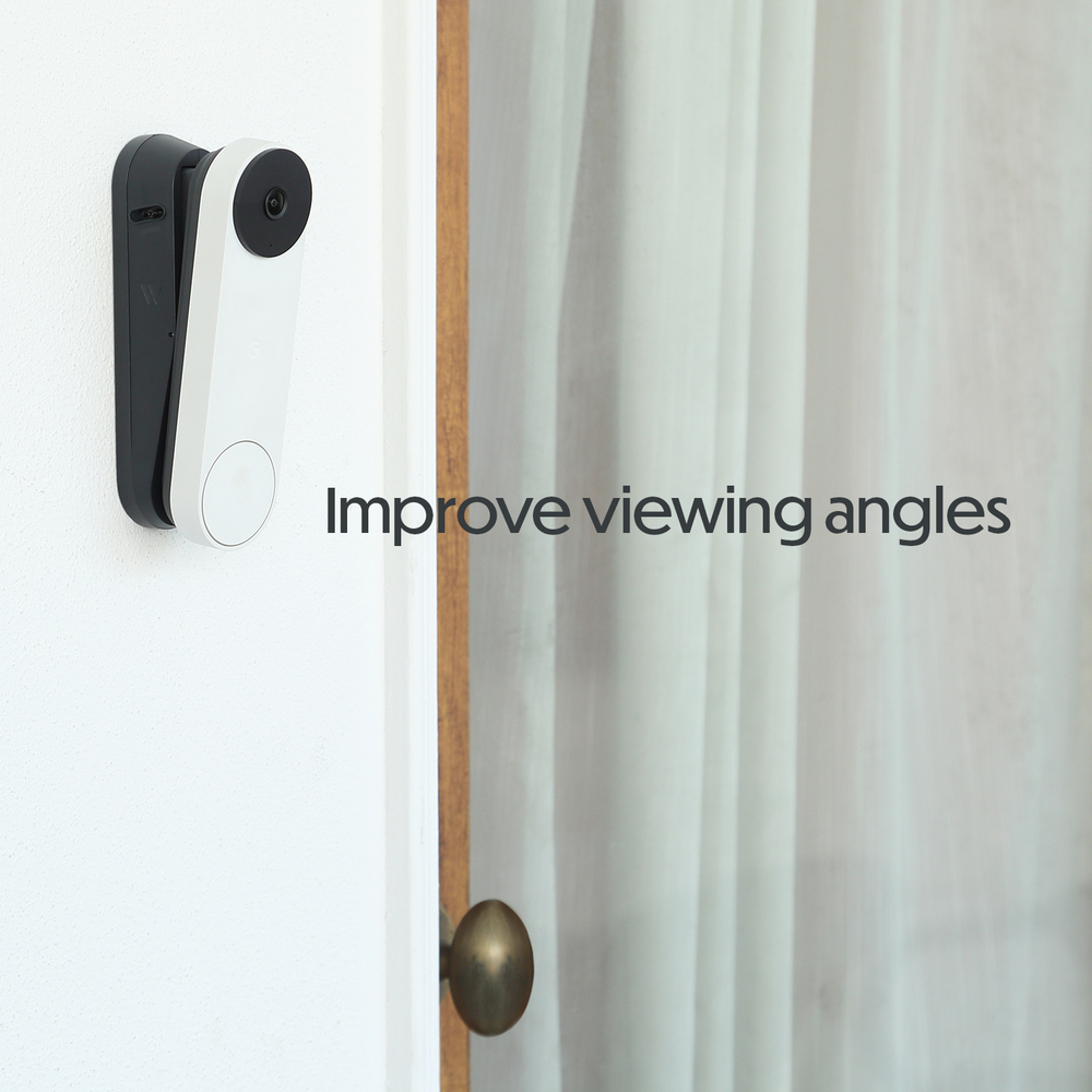 Wasserstein Vertical Adjustable Mount For Google Nest Doorbell (battery)