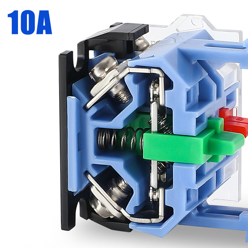22mm Emergency Stop Key Switch with 2 Keys Latching Security Lock On/Off 10A