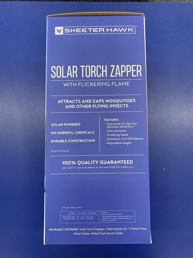 Skeeter Hawk Solar Torch Zapper