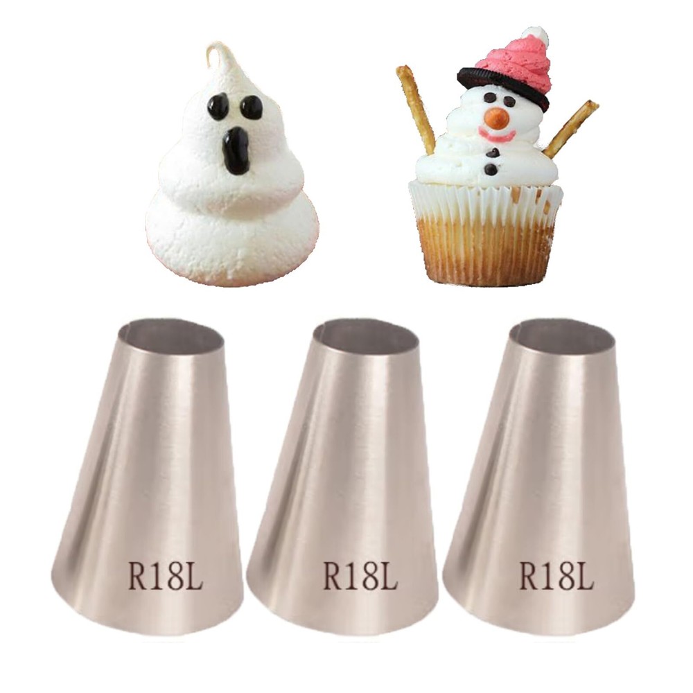 Extra Large Round Piping TipBig Round Icing Tip Piping MacaronsCannolisDollop...