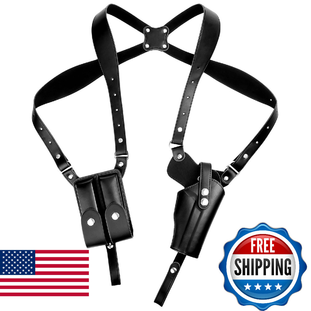 Tactical Shoulder Holster Leather, Concealed Gun Holster with Adjustable Strap P