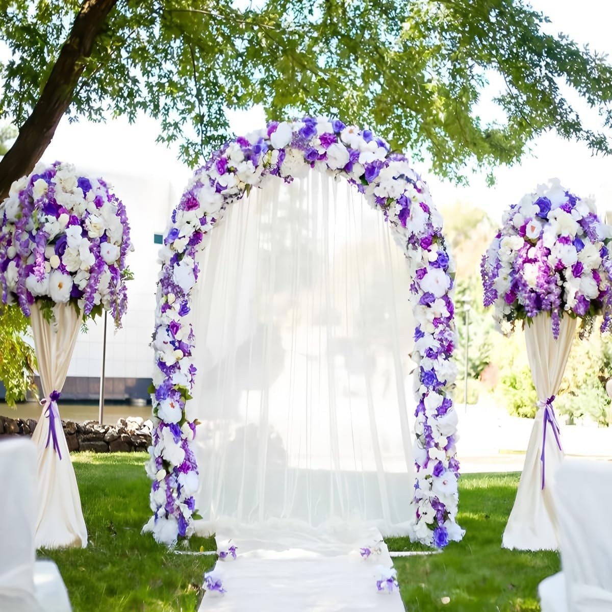 Heavy Duty Metal Garden Arch Rose Archway Pergola Arbour Climbing Plants Trellis