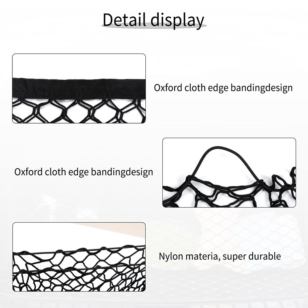 35.4x15.8 Inch Stretchable Car Cargo Net Adjustable Elastic Storage Trunk Hook