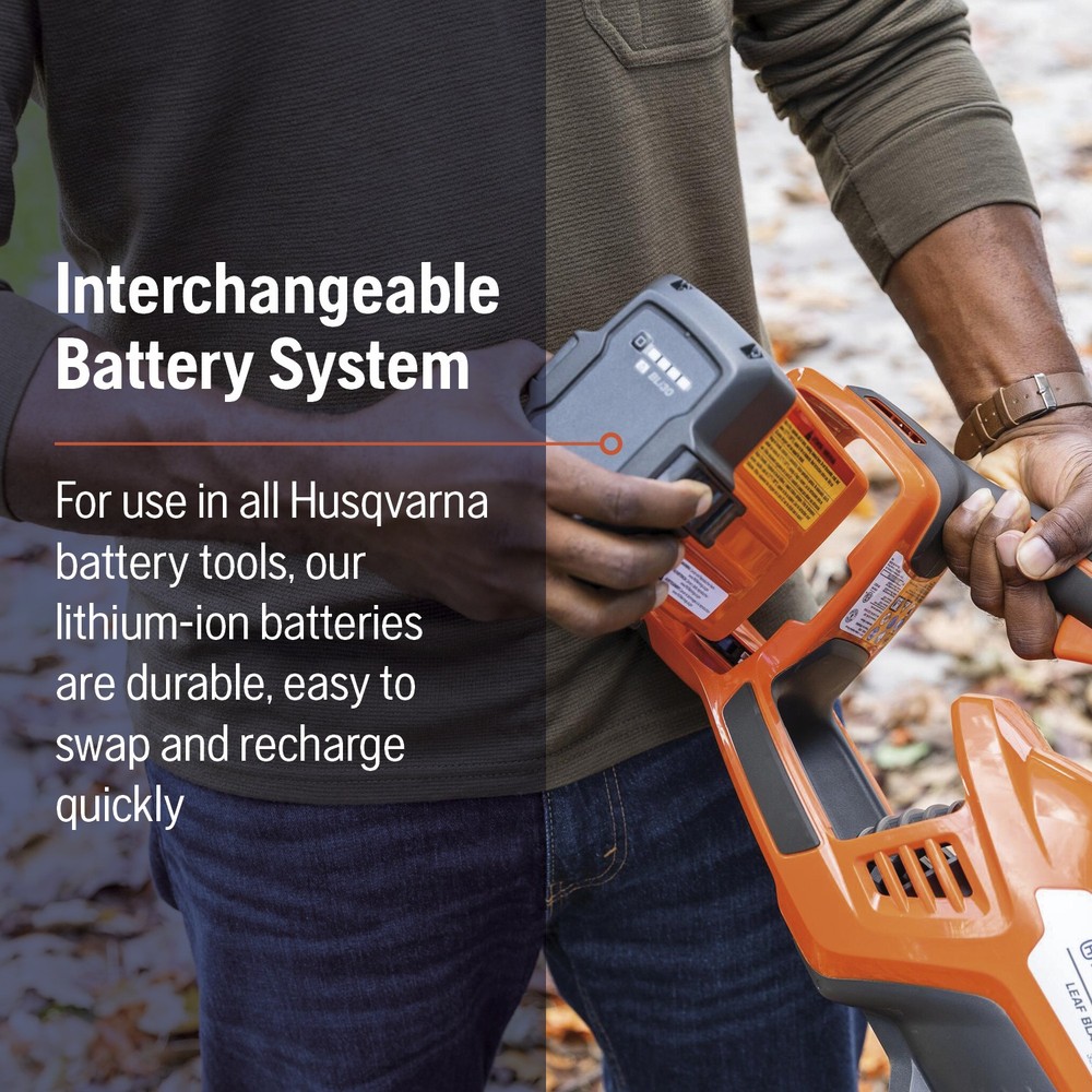 Husqvarna Leaf Blaster 350iB Battery Powered Cordless Leaf Blower, 200-MPH