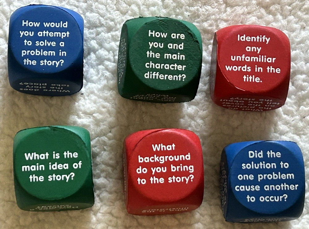 Learning Resources Reading Comprehension Cubes Homeschool Soft Foam Set 6 Guided