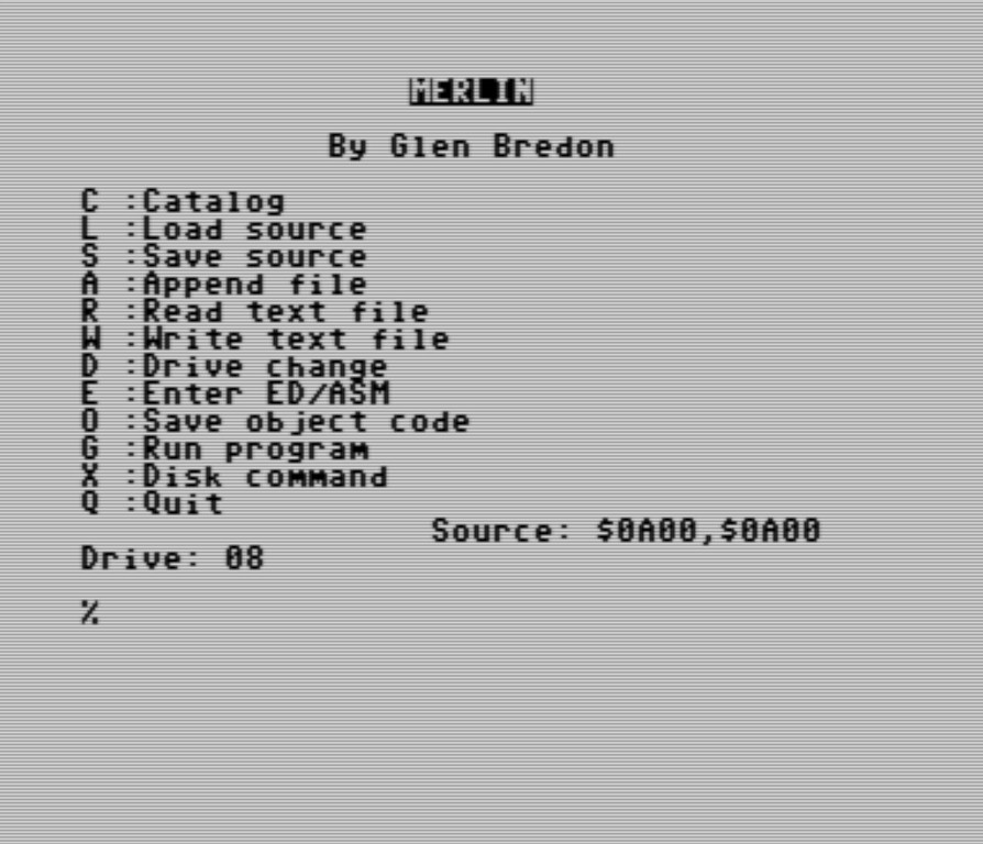 Merlin 64 Macro Assembler for the Commodore 64 - 5.25” Floppy Disk
