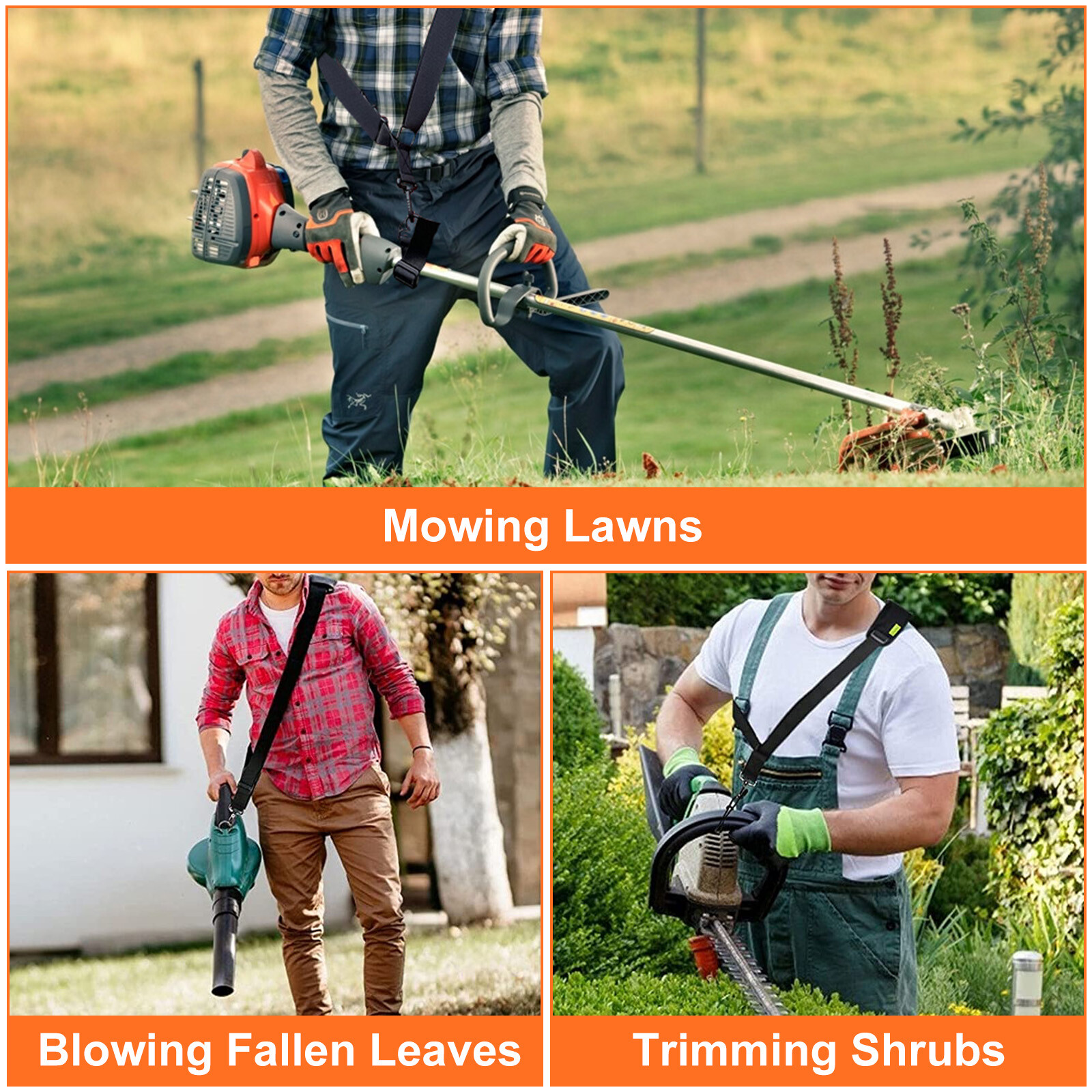 Universal Trimmer Shoulder Strap Harness Weed Eater Grass Edger Lawn Adjustable