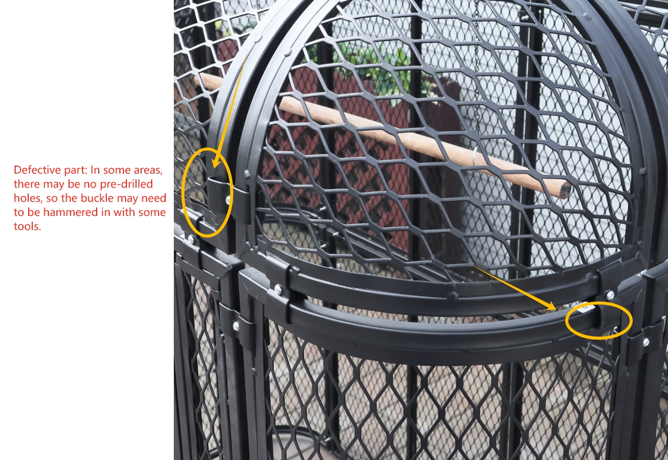 Slight Defect 77" Large Walk-in Iron Flight Bird Cage Aviary Parrot Macaw Finch