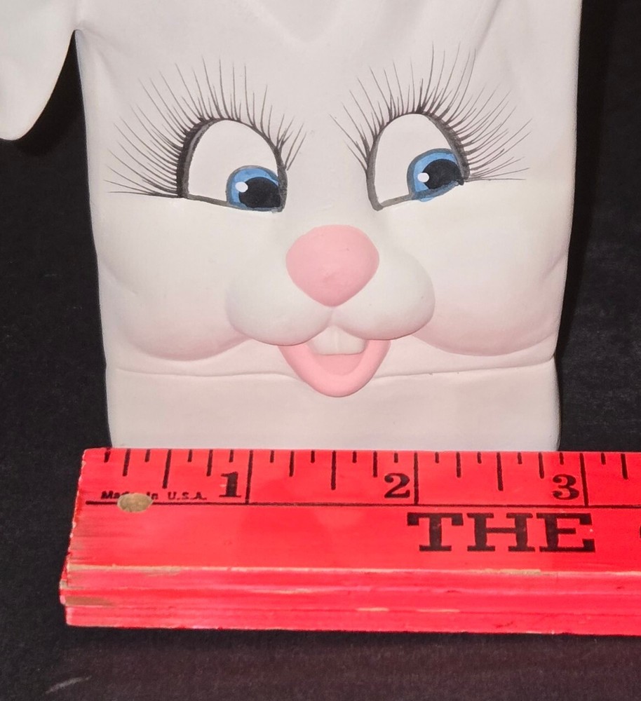 Easter Bunny Rabbit Spring Ceramic Bag Anthropomorphic Scioto Mold 5.25"