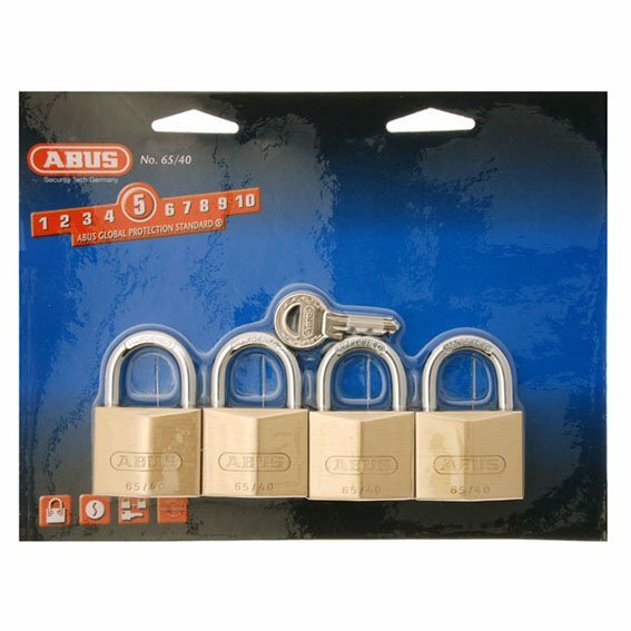 ABUS Solid Brass Padlock-x 4 KEYED ALIKE Bulk Lot Abus Padlocks Free Postage-