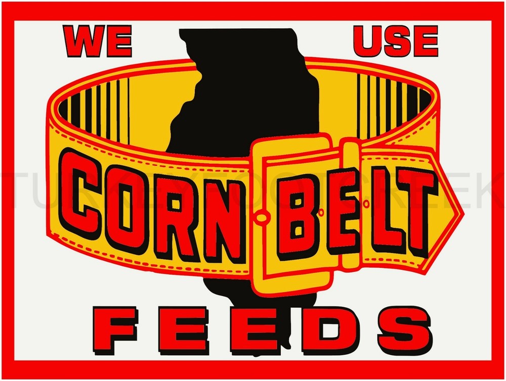 We Use Corn Belt Feeds 9" x 12" Metal Sign