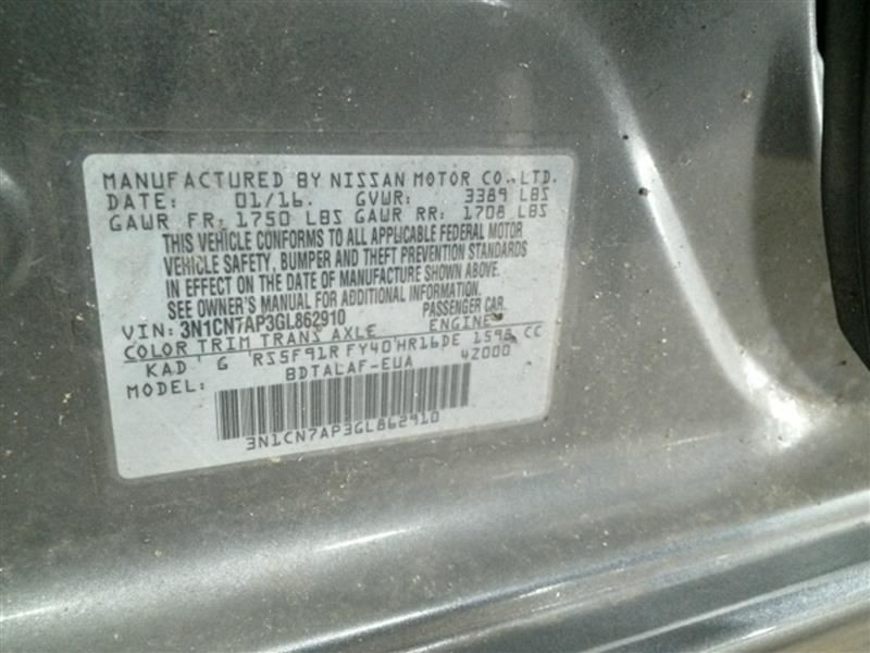 VERSA 2016 High Mounted Stop Light 104511309