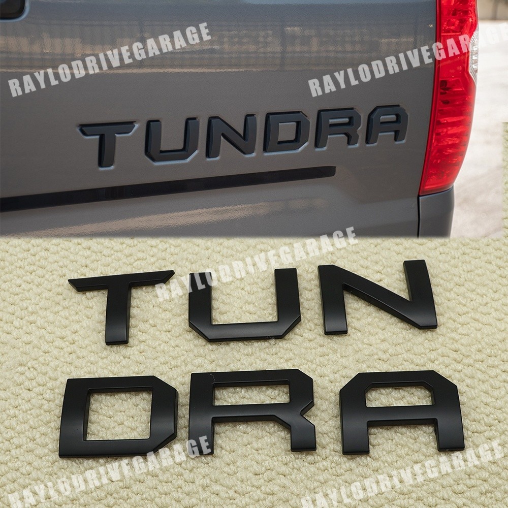 3D Raised For 2014-2021 Tundra Tailgate Insert Letters Emblem Matte Black Badge