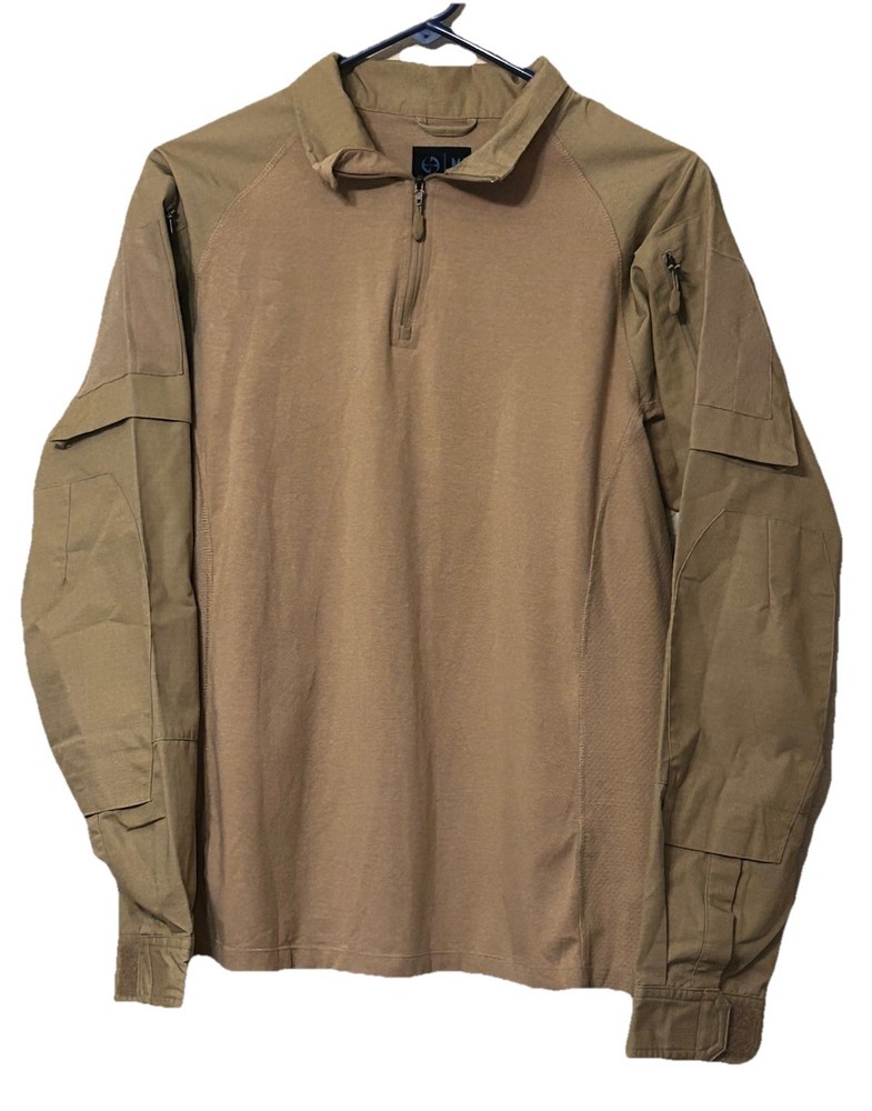 LAPG Men M Combat Shirt Tactical Rip Stop Elbow Patch Zip Pockets Breathable