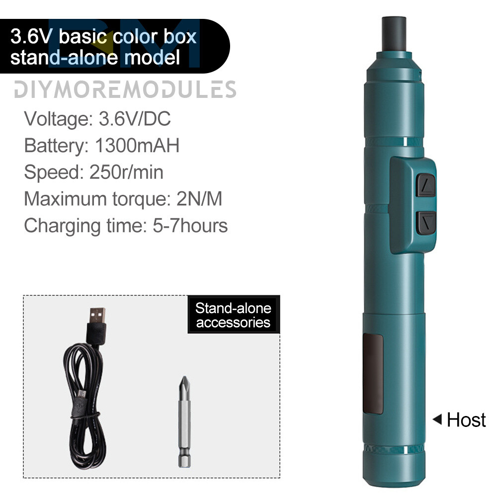 Mini Cordless Electric Screwdriver Kit USB Rechargeable Screwdriver + Bits Set