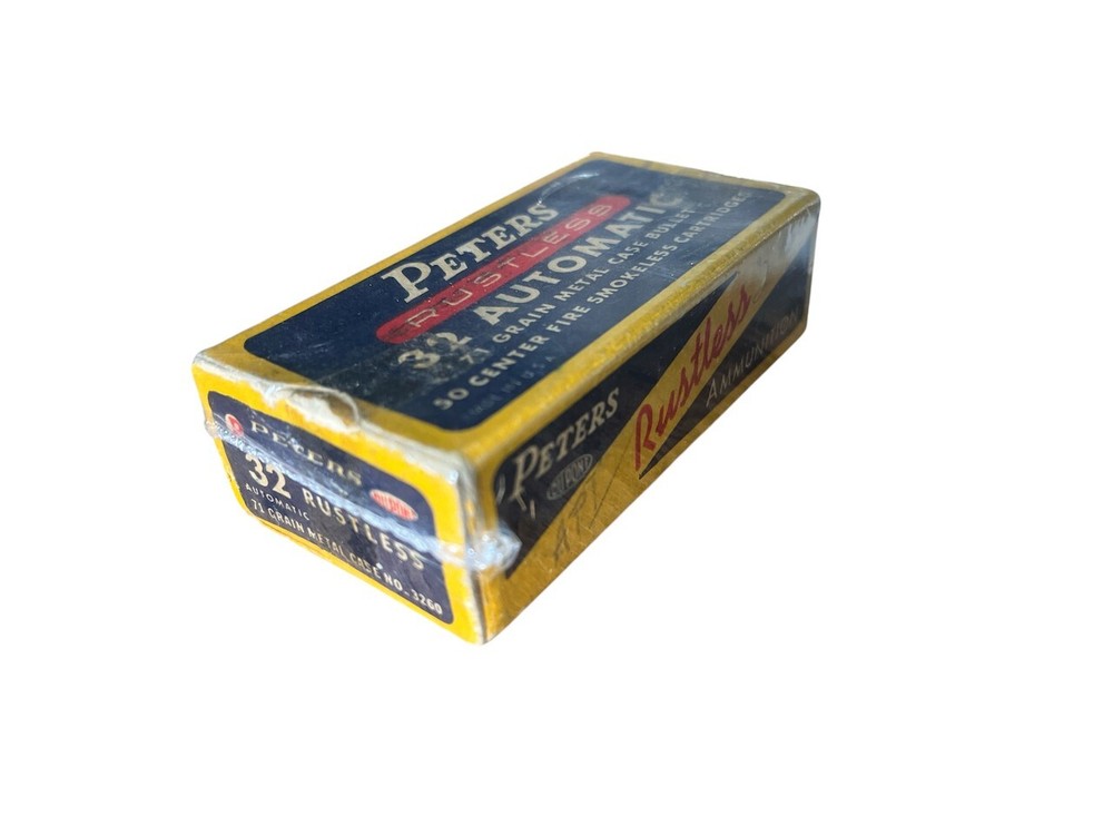 Empty Ammo Box - Vintage Peters Rustless 32 Automatic