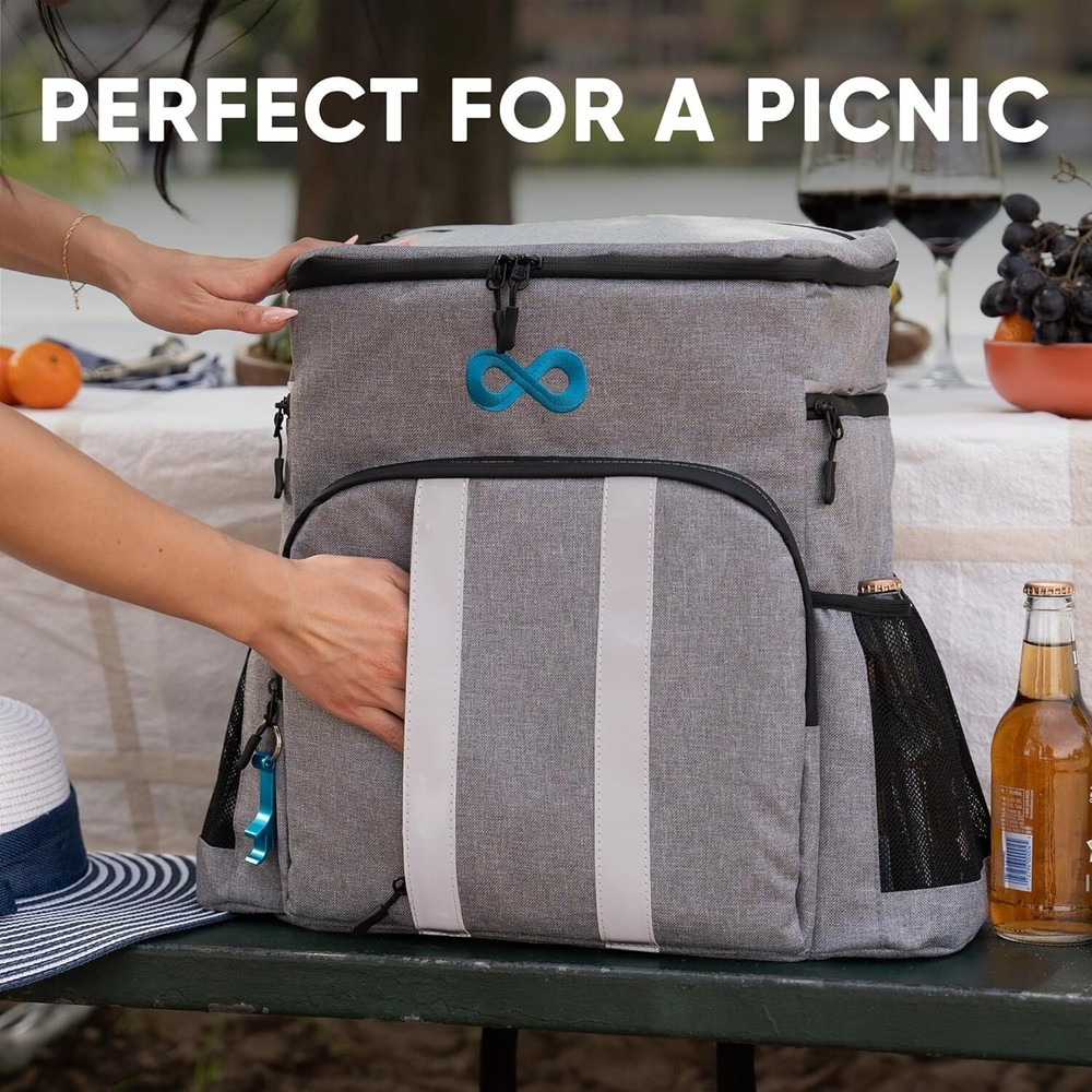 Insulated Backpack Cooler, 54 Can Capacity, Leakproof Liner, Soft Cooler Backpac