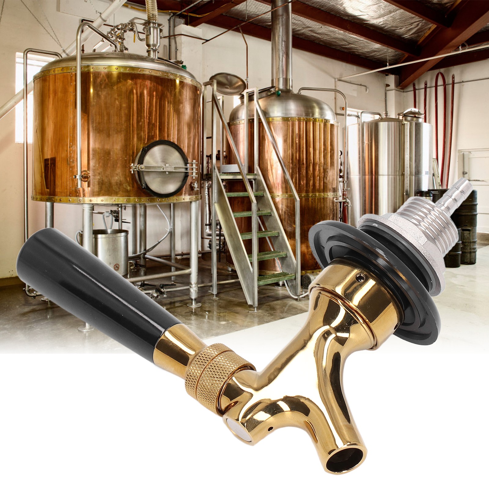 Kegerator Commercial Draft Beer Faucet for Keg with Beer Tap Handle & Tap Plug