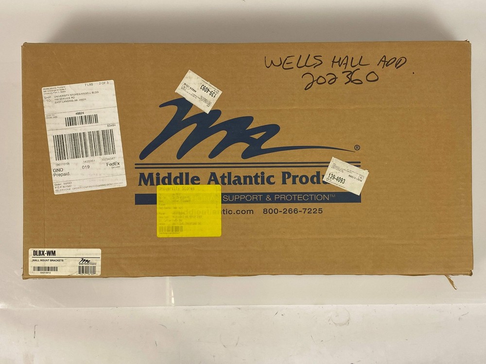 Middle Atlantic DLBX-WM Wall Mount Brackets