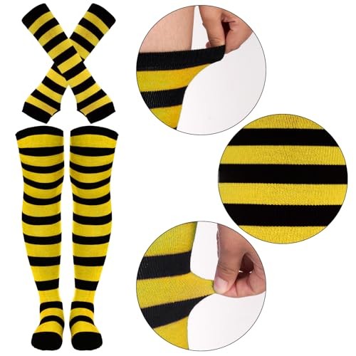 Tongcloud Arm Warmer Gloves(Wide Black and Yellow)