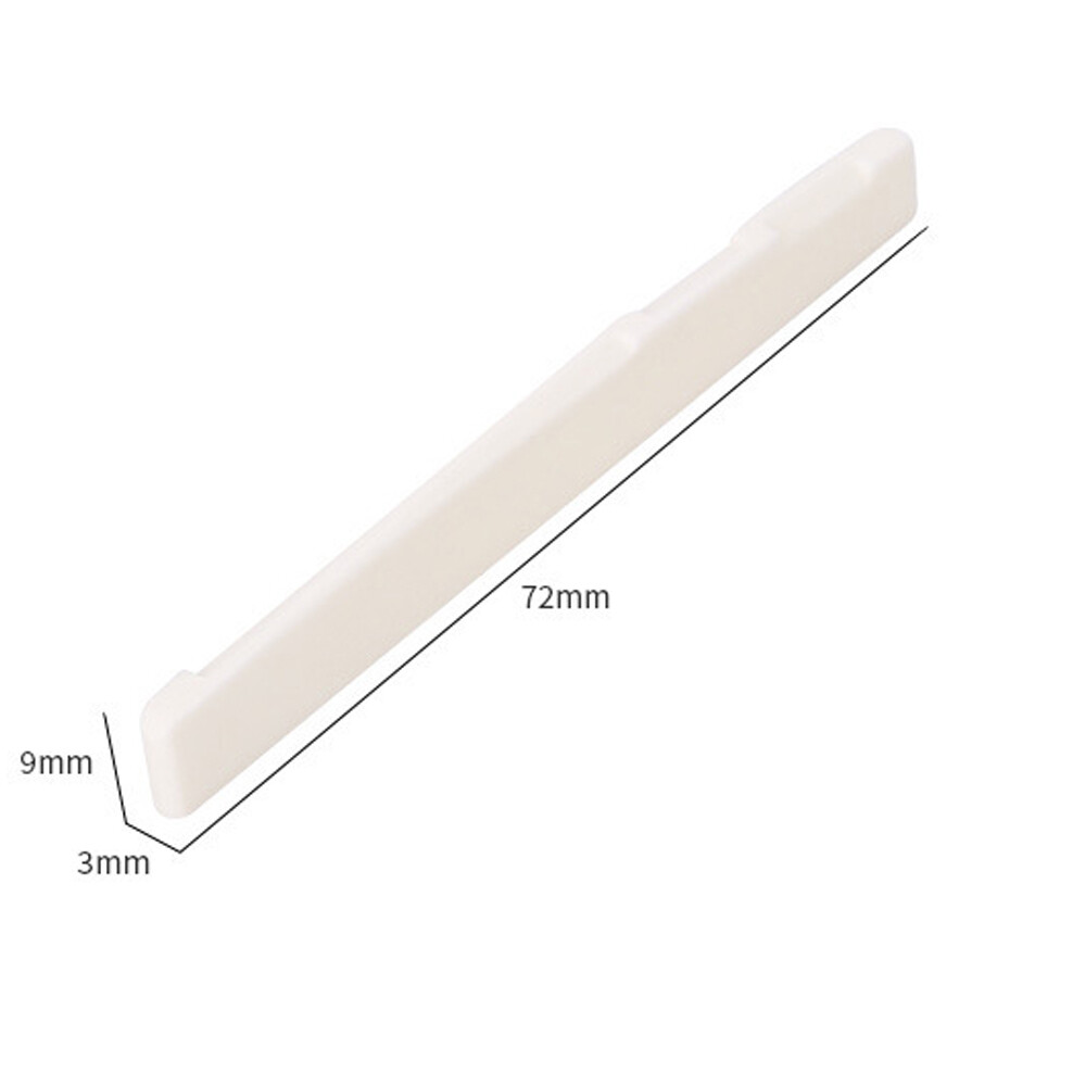 10pc Guitar Bone Saddle 72x3x9mm Folk Acoustic Luthier String nut bridge