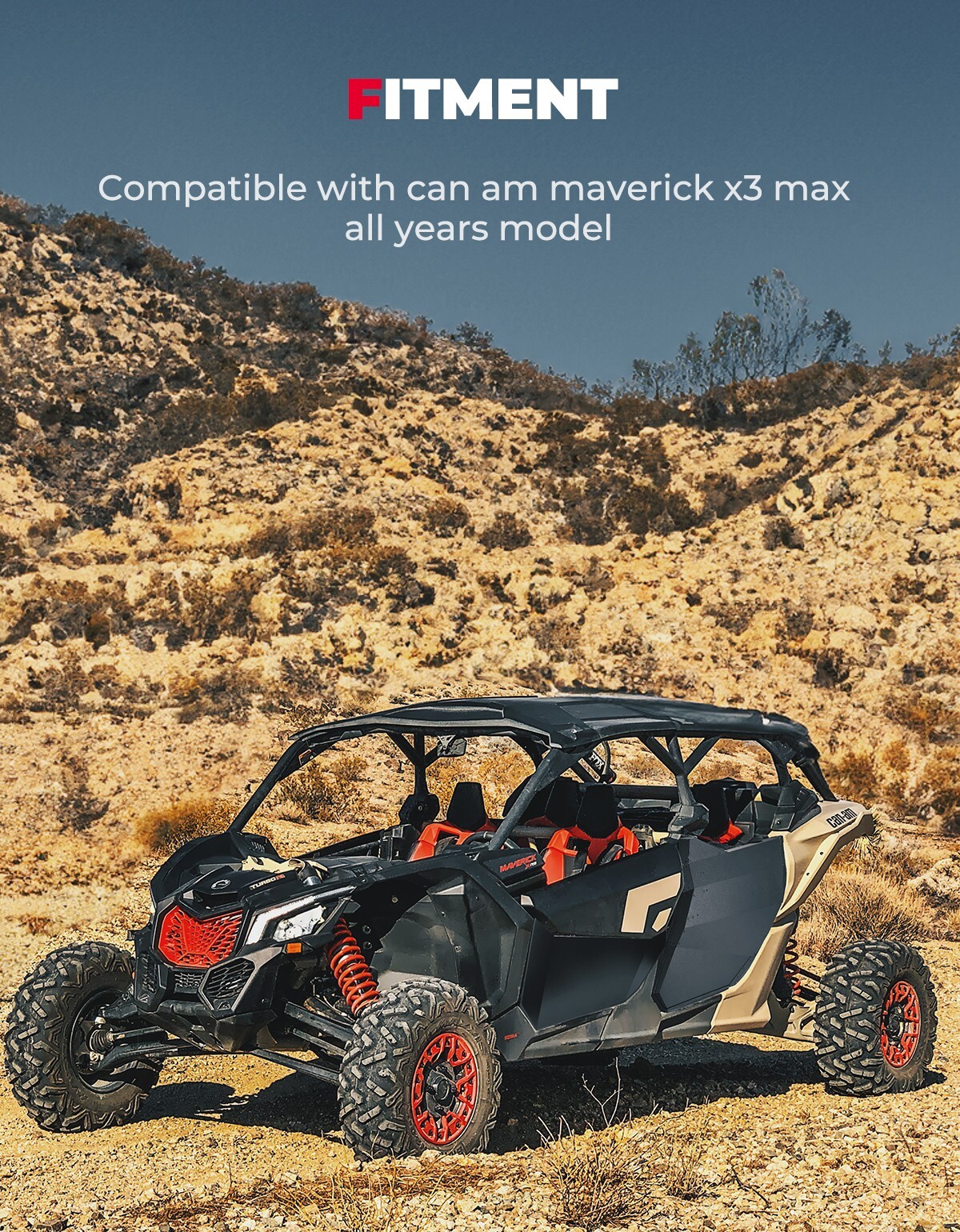 Heavy Duty Aluminum Full Doors for Can-Am X3 MAX Turbo R RR 2017-2025 4 Seat