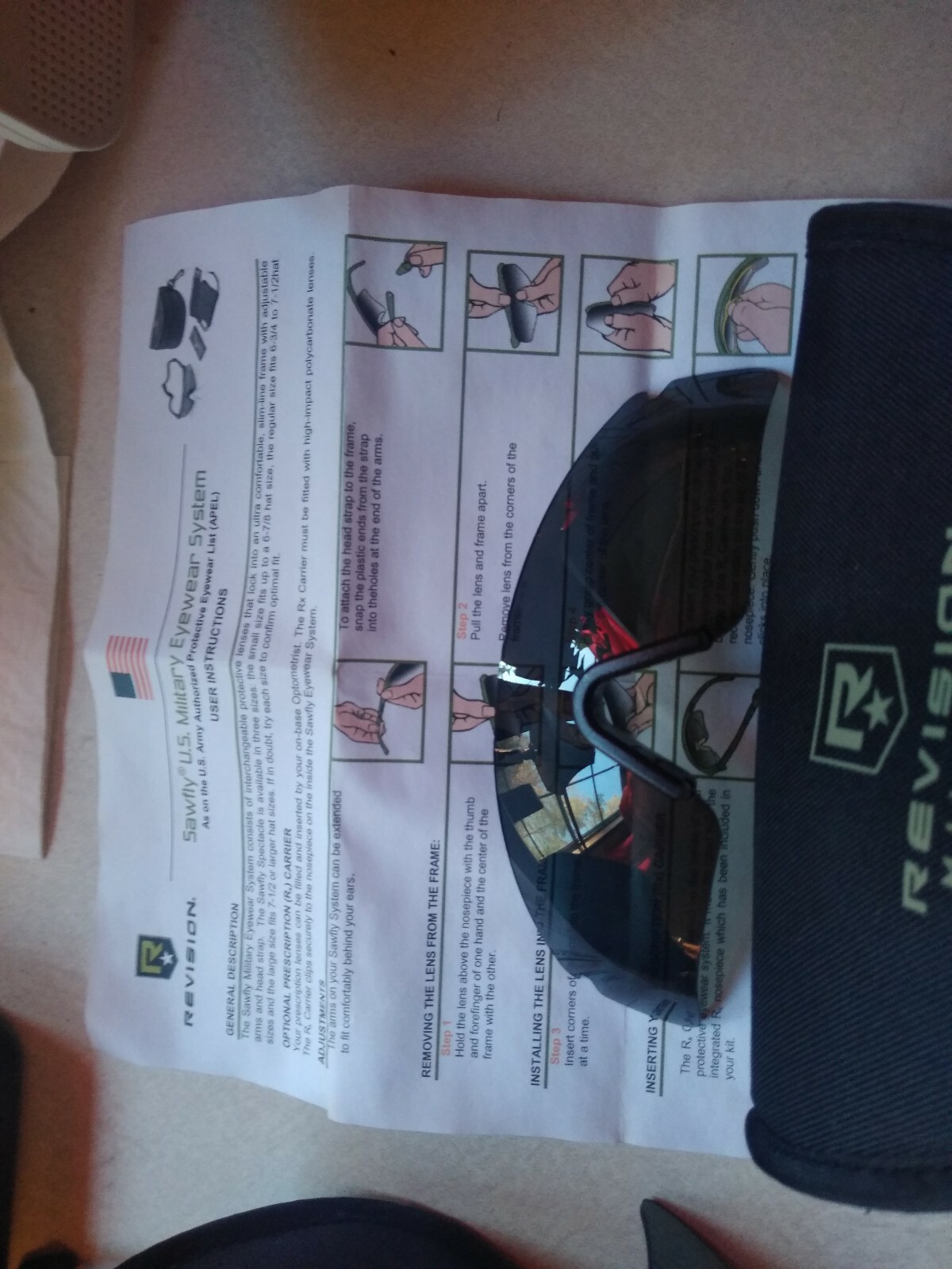 MILITARY Revision Sawfly CASE (2) WITH TINTED LENSES NO OTHER PARTS