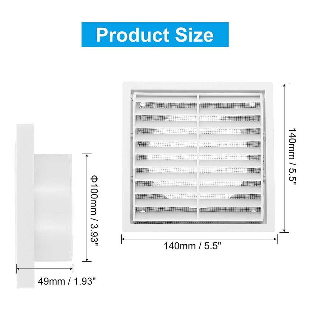 Easy To Install Efficient Ventilation 4-inch Pipe Diameter Dense Mesh Design