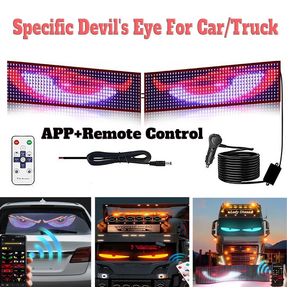 Truck-Specific Devil's Eye LED-Screen Car Eye Light Truck Dynamic APP CTRL Light
