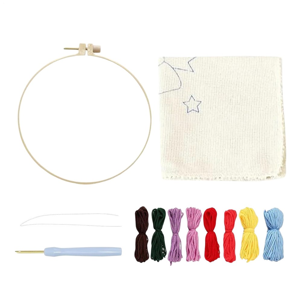 DIY Punch Needle Magic Embroidery Pen Set Stitching Thread Tool Sewing Craft Kit