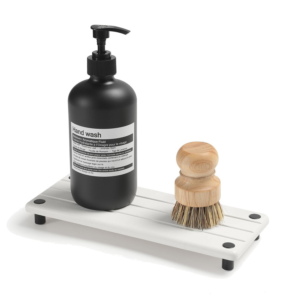 Instant Dry Sink Caddy Kitchen Sink Organizer, Quick Drying Diatomaceous Eart...