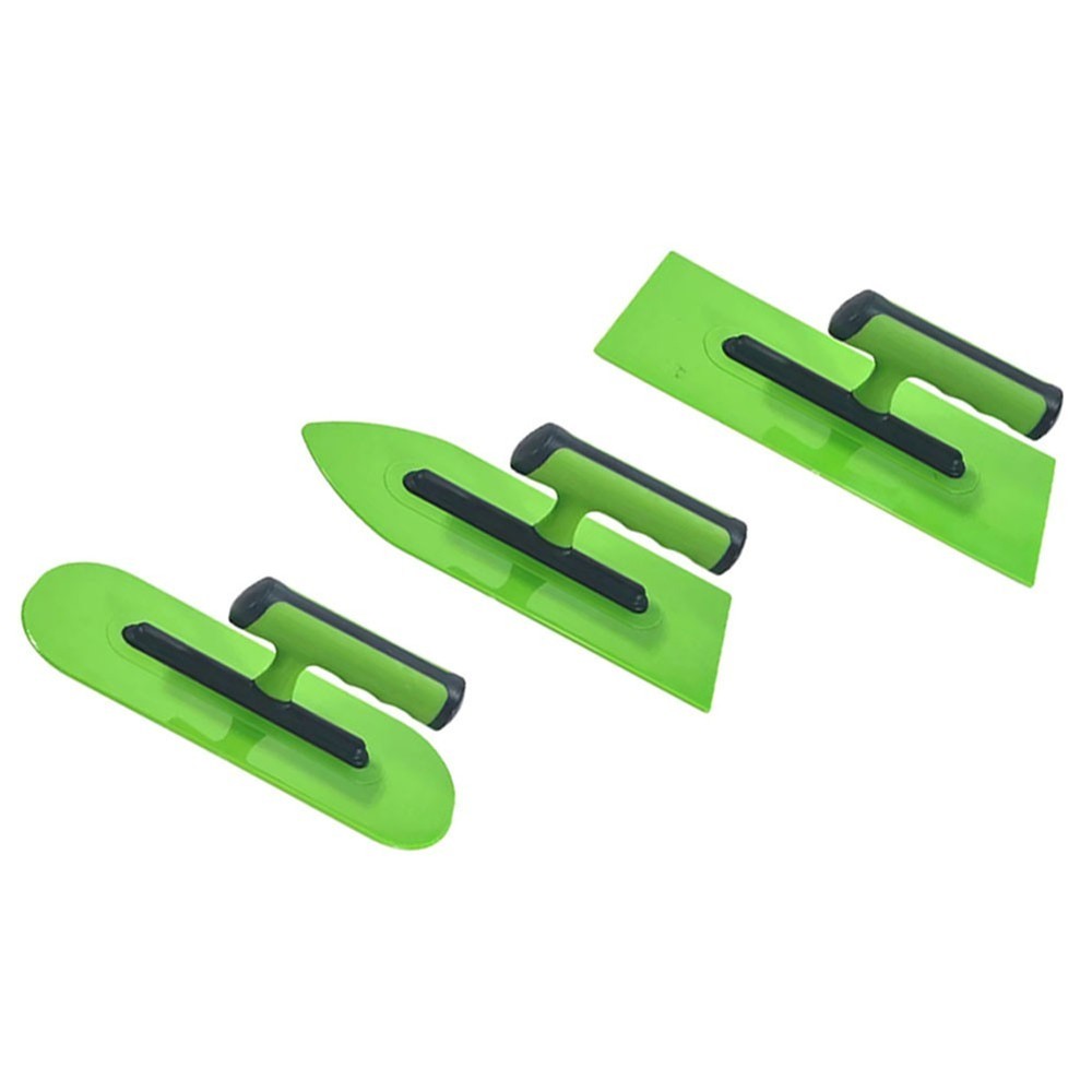 3 Plastic Plastering Trowels Lightweight Tools for Cement Application 25cm