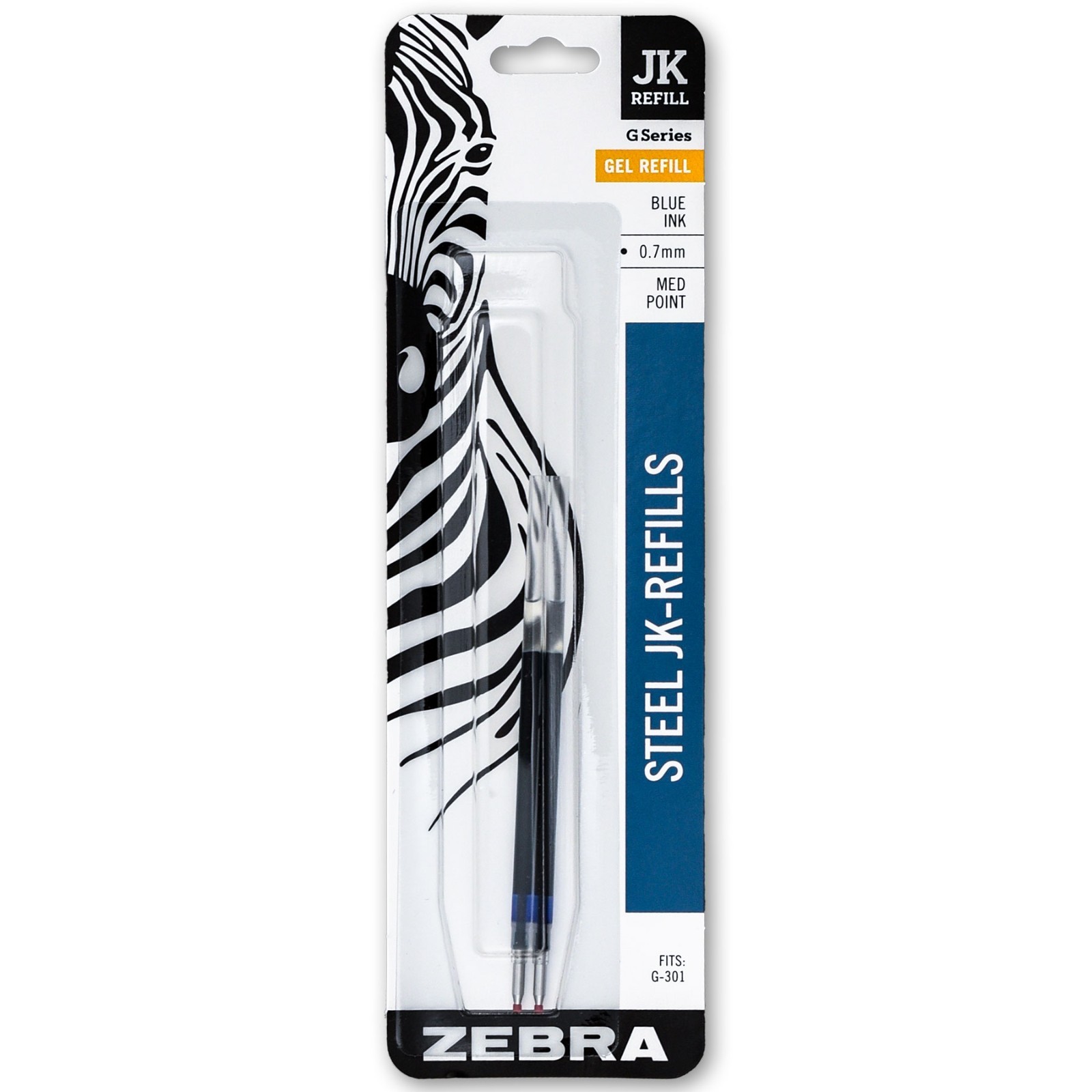 ZEBRA G301, G750 JK Refills 88122, Blue Gel Ink, 6 Packs, FREE Shipping