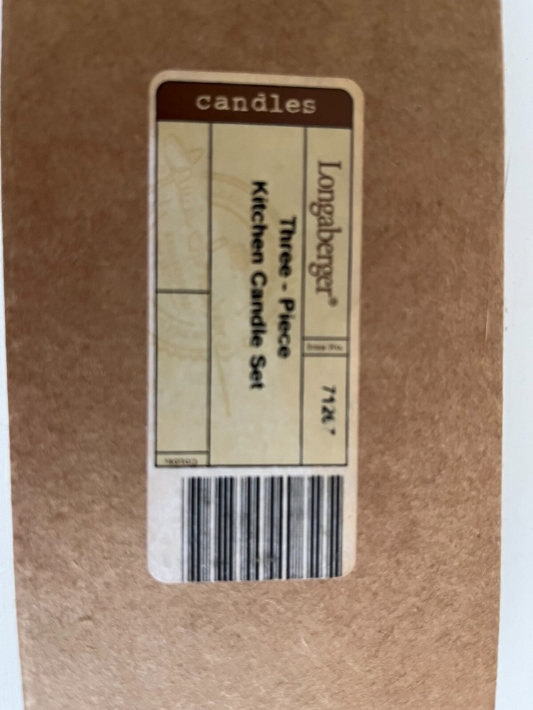 Longaberger Three Piece Kitchen Candle Set - 7126
