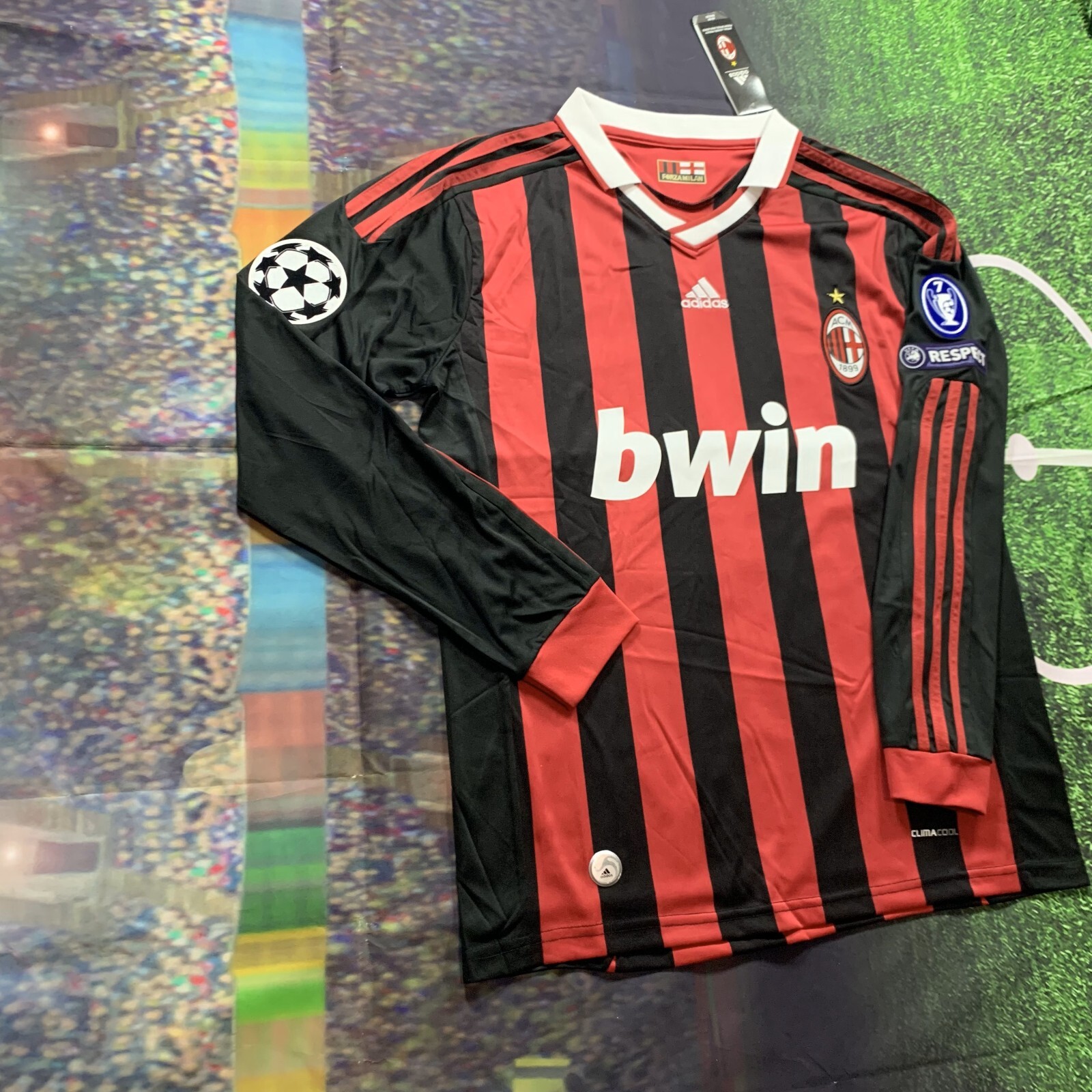 Pirlo AC Milan 2009/2010 Long Sleeve Jersey - Retro Jersey - Mens Sizes