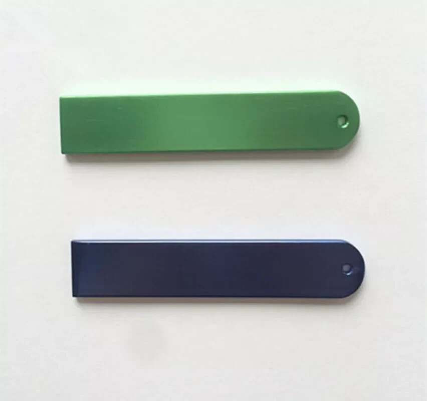 2 Pcs Dental Scale Ruler Tools Measurement Instruments Scale Ruler Blue + Green