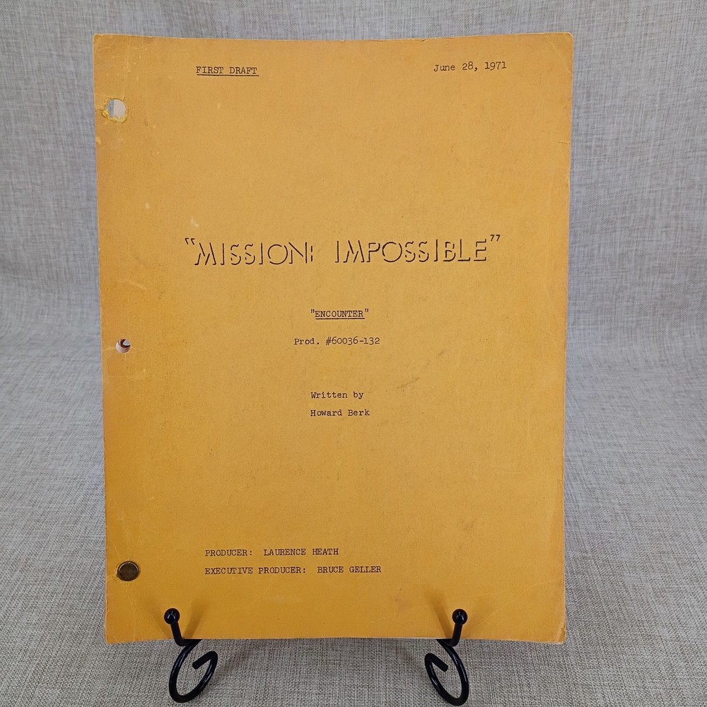 Mission: Impossible TV Show 1971 Original Script "Encounter" First Draft