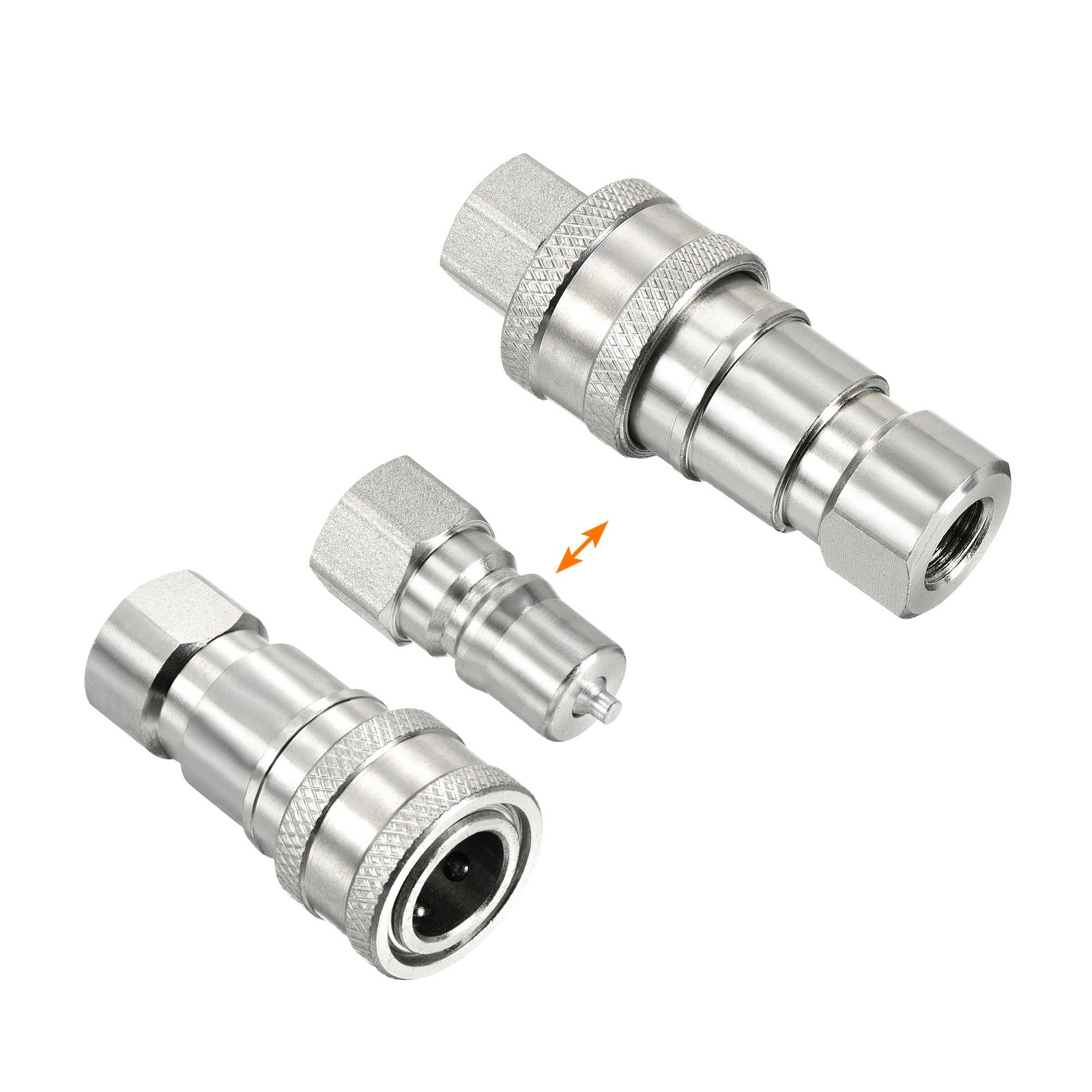 Hydraulic Quick Connect Coupler Set Carbon Steel G1/8 Female Hose Fitting