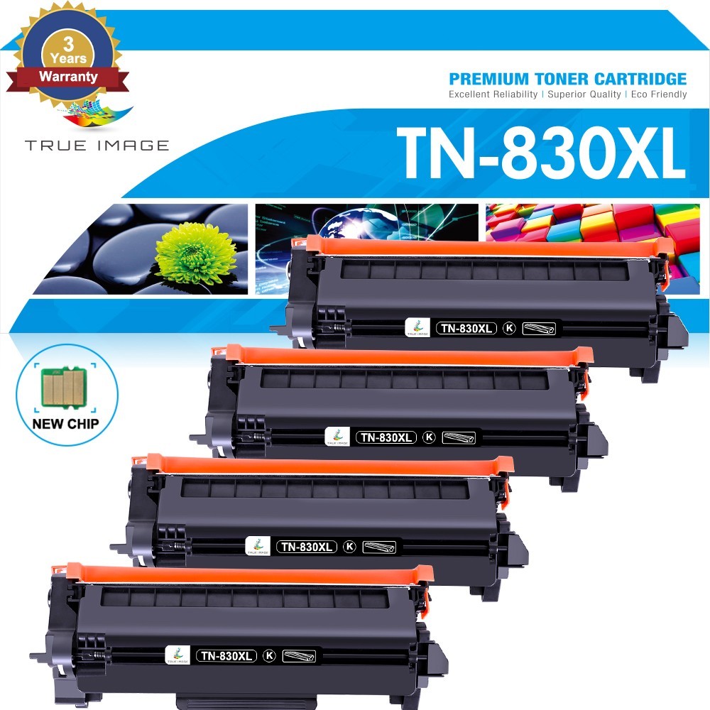 4x TN830XL Toner Cartridge For Brother 830 DCP-L2640DW HL-L2460DW L2405W L2820DW