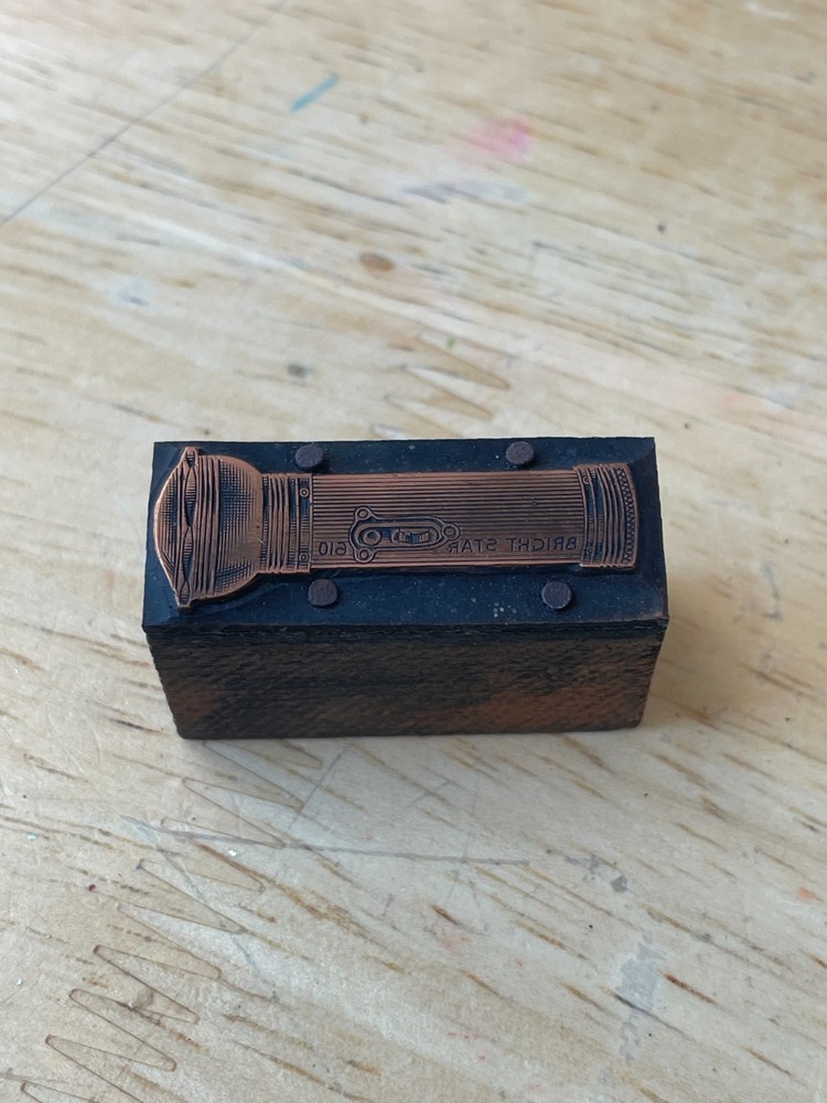 Printing Letterpress Printers Block Copper Flashlight Engraving (533)