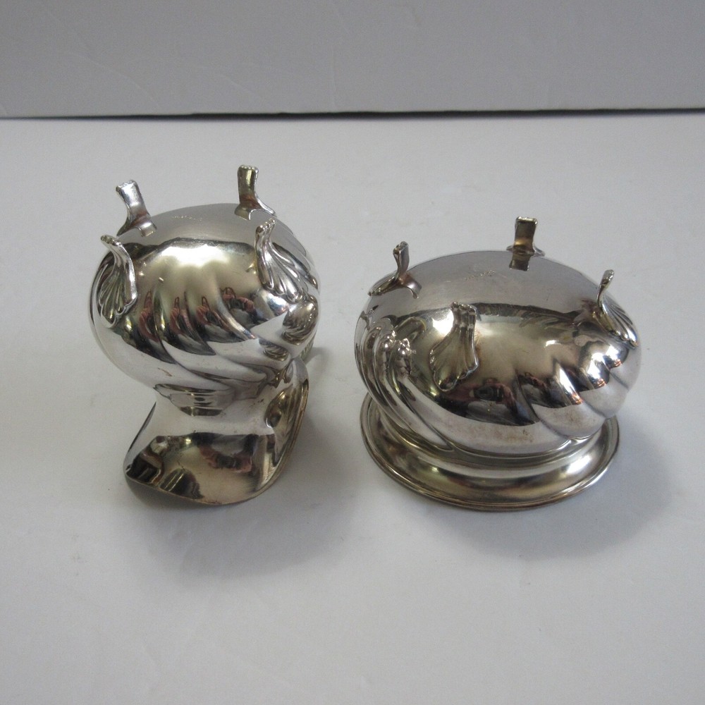 Vintage ) T.M. 60 GR Silverplate Silver Cream and Sugar Set - Norway? - 143.0 gr
